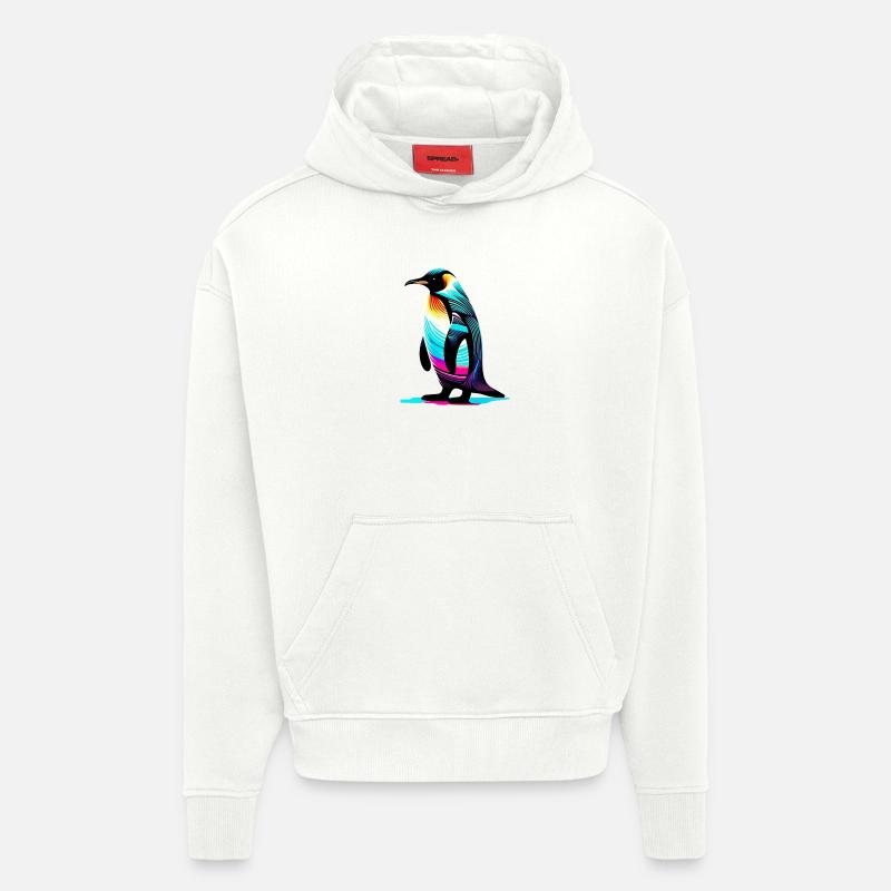 Pingouin - Sweat à capuche bio épais oversize fabriqué en UE - OFF WHITE