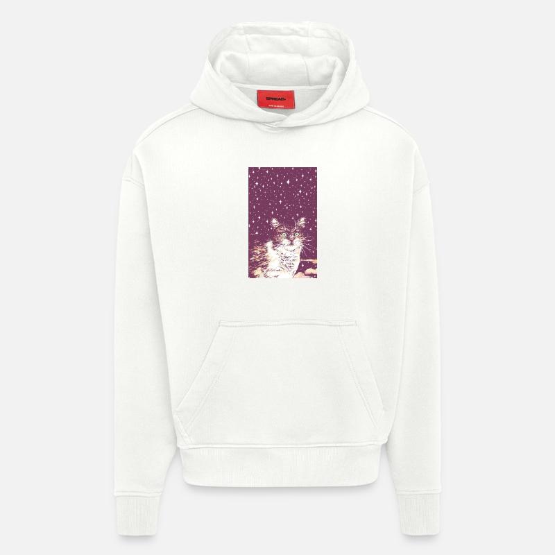 MAGNOTTE ÉTOILE - Sweat à capuche bio épais oversize fabriqué en UE - OFF WHITE