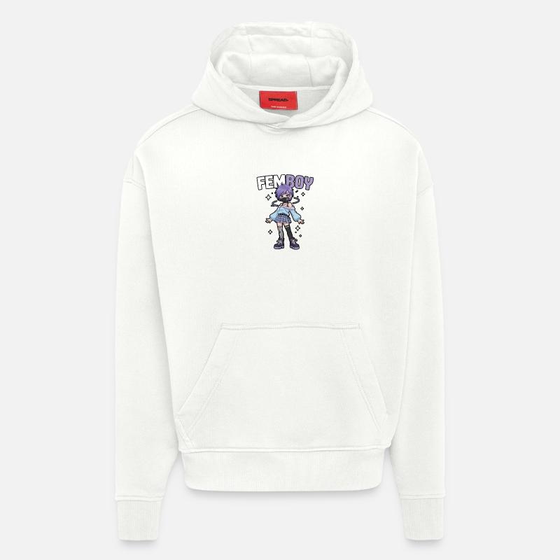 Femboy im Emo-Look mit Glitzer - Hoodie- made by SPREAD - OFF WHITE