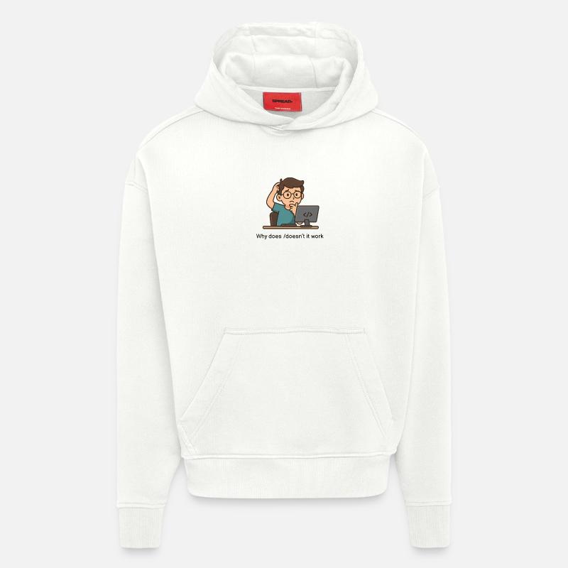 Pourquoi ça marche/ça ne marche pas - Sweat à capuche bio épais oversize fabriqué en UE - OFF WHITE