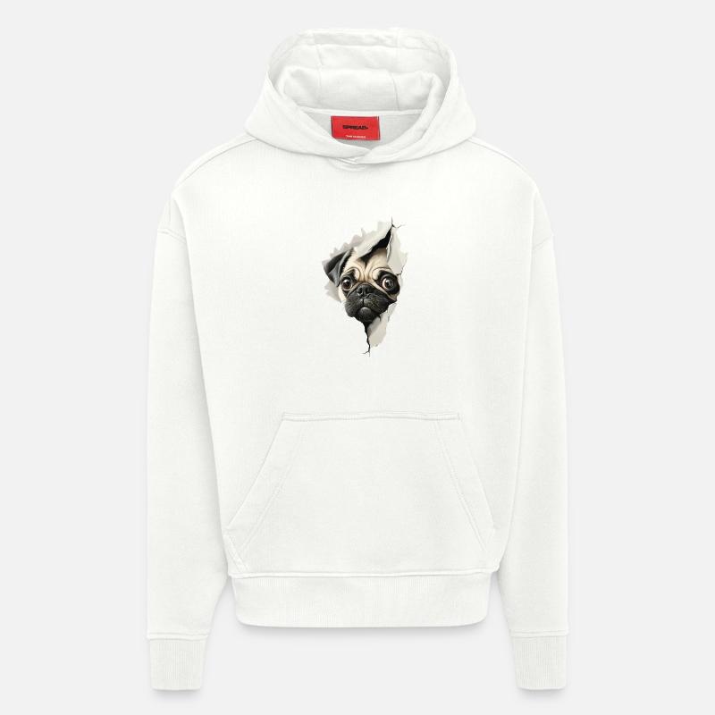 Mops - Hoodie- made by SPREAD  - OFF WHITE