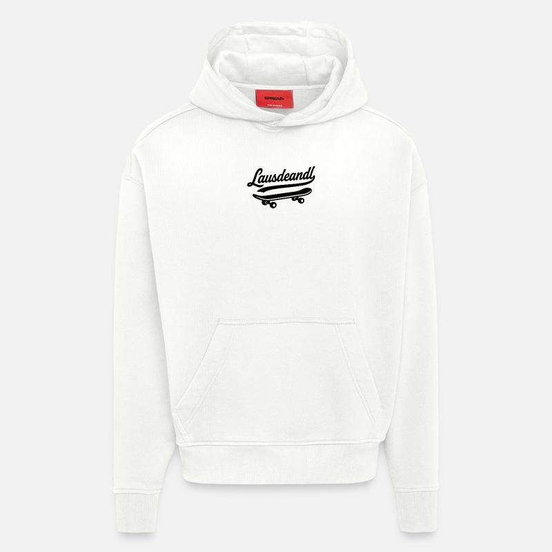 Lausdeand ! - Sweat à capuche bio épais oversize fabriqué en UE - OFF WHITE