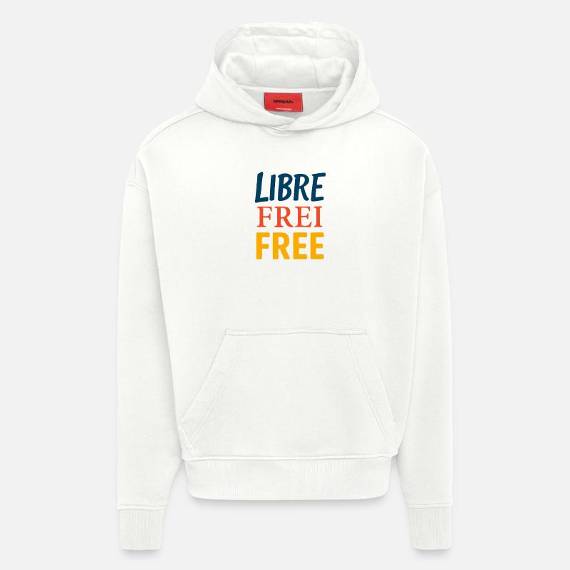Libre - Sweat à capuche bio épais oversize fabriqué en UE - OFF WHITE