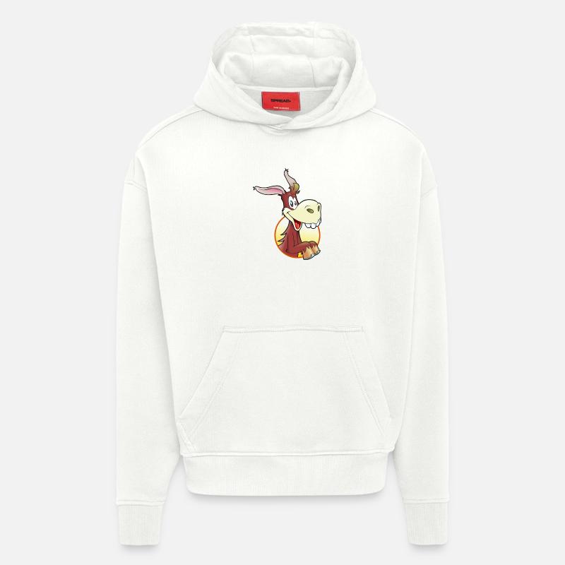 baudet - Sweat à capuche bio épais oversize fabriqué en UE - OFF WHITE