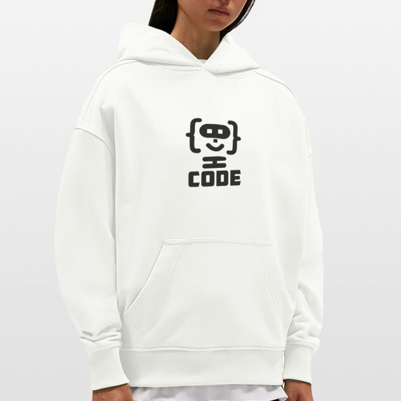 Hacker-Programmierer-Code-Logo mit Text CODE Hoodie- made by SPREAD 