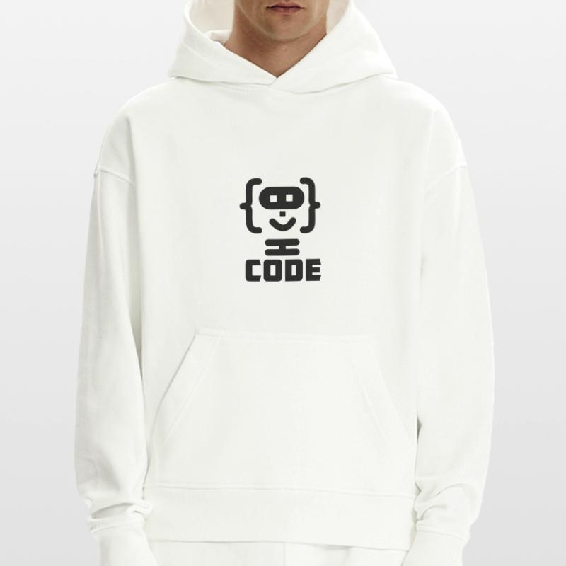 Hacker-Programmierer-Code-Logo mit Text CODE Hoodie- made by SPREAD 