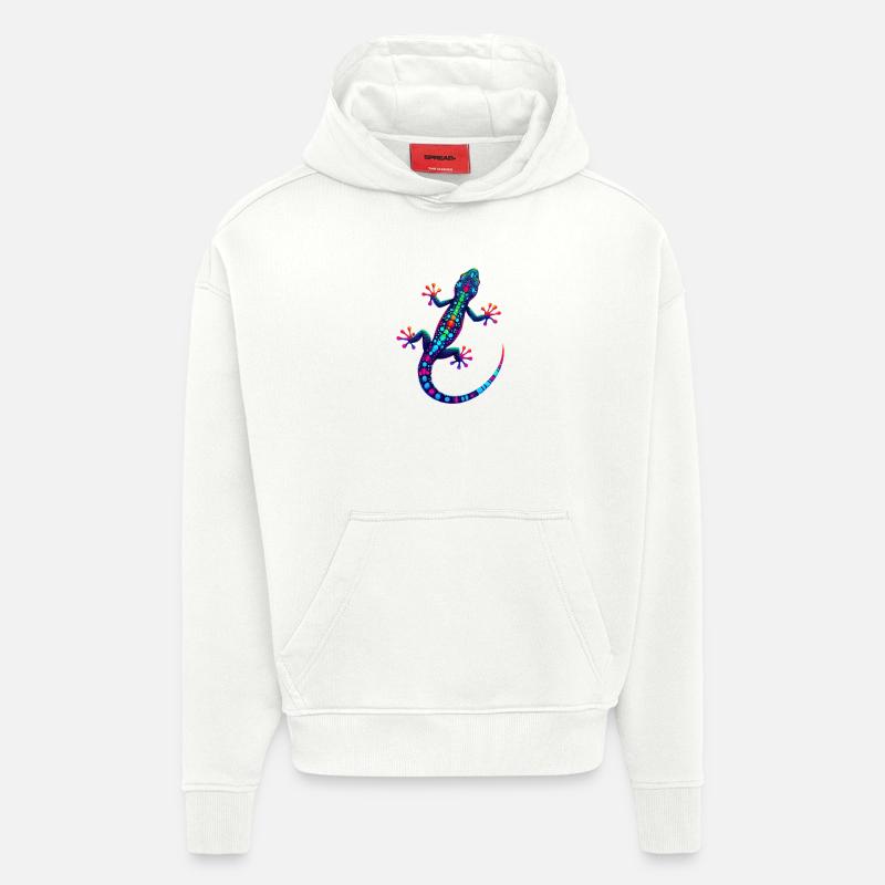 Gecko - Sweat à capuche bio épais oversize fabriqué en UE - OFF WHITE
