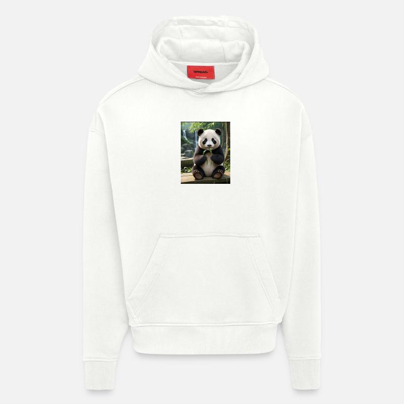 Conception Panda - Sweat à capuche bio épais oversize fabriqué en UE - OFF WHITE