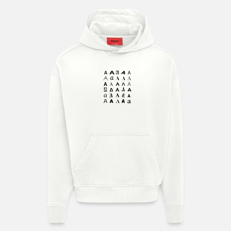 Typografie: Ein Buchstabenvariationsdesign. - Hoodie- made by SPREAD  - OFF WHITE