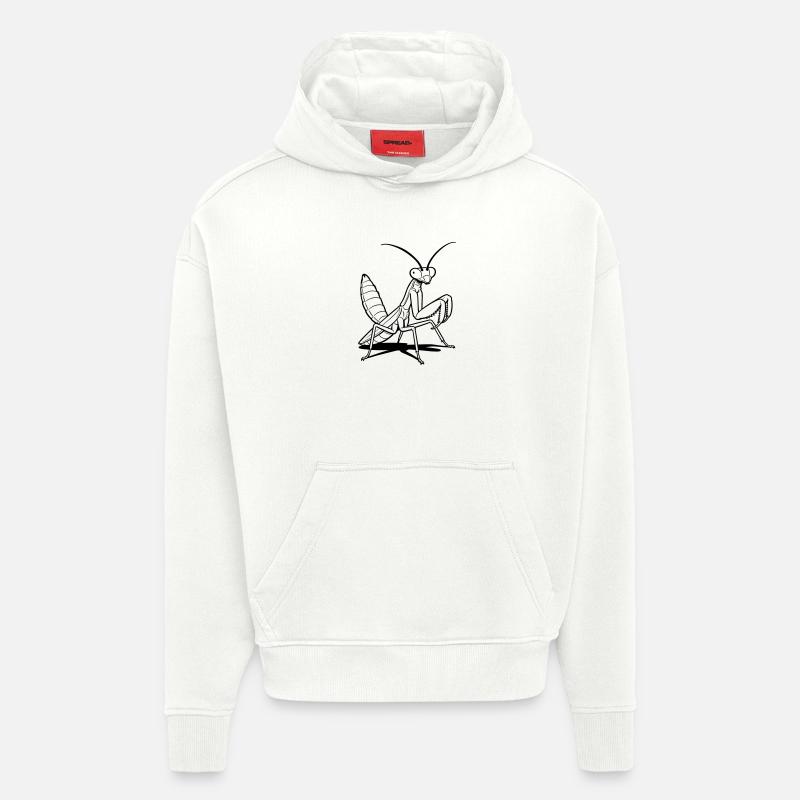 praying mantis - Hoodie- made by SPREAD  - OFF WHITE