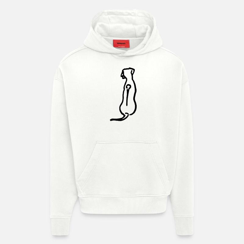 Rhodesian Ridgeback - Sweat à capuche bio épais oversize fabriqué en UE - OFF WHITE