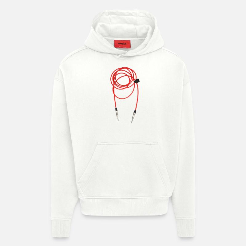 Red Cable - Hoodie- made by SPREAD  - OFF WHITE