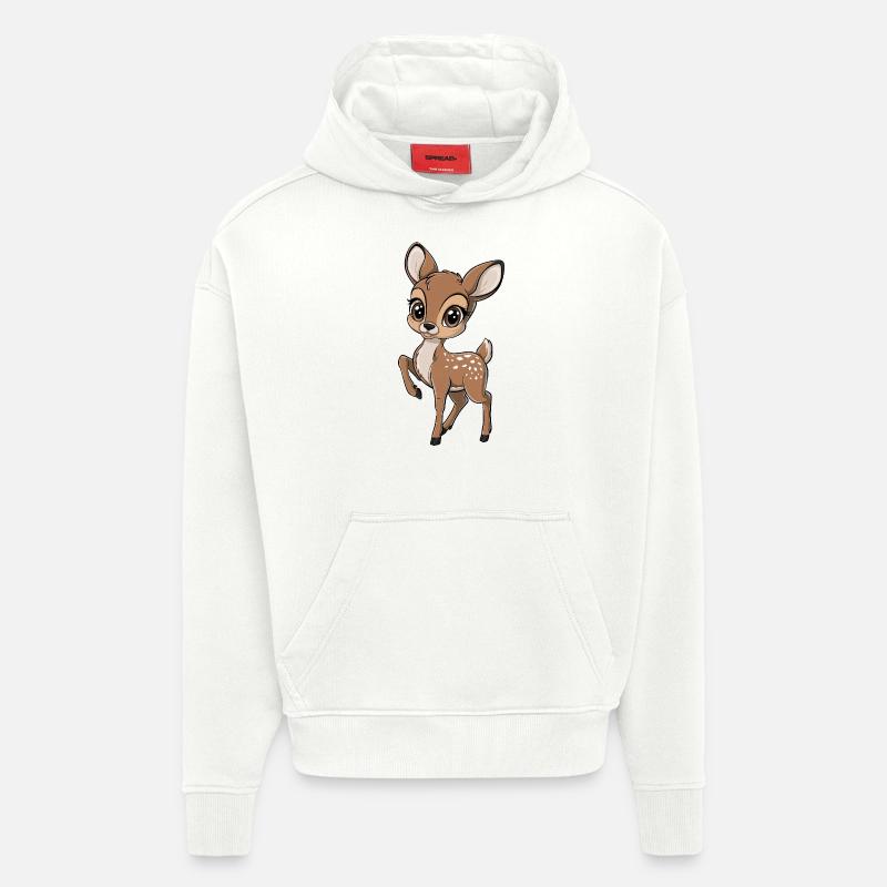 Fauve mignon - Sweat à capuche bio épais oversize fabriqué en UE - OFF WHITE