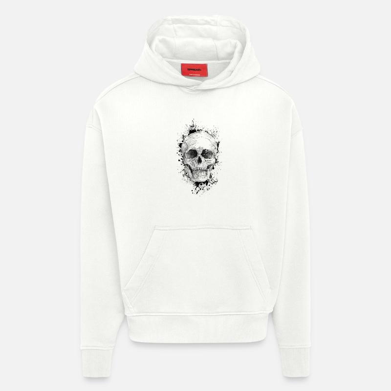 Schädel - Hoodie- made by SPREAD  - OFF WHITE
