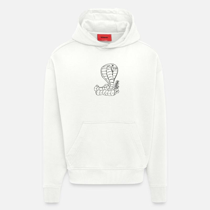 Cobra Vector - Sweat à capuche bio épais oversize fabriqué en UE - OFF WHITE