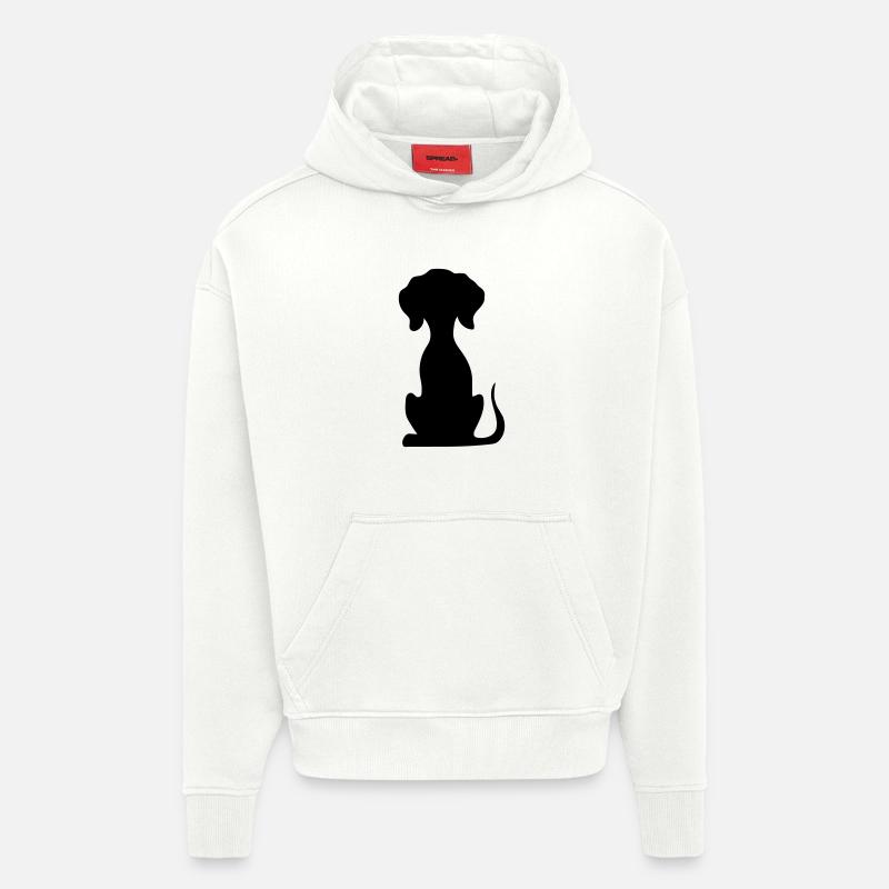 chien - Sweat à capuche bio épais oversize fabriqué en UE - OFF WHITE