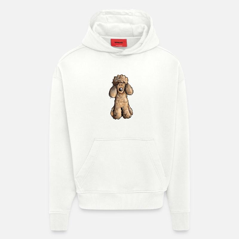 Mignon Caniche - Chien - Chiens - Sweat à capuche bio épais oversize fabriqué en UE - OFF WHITE