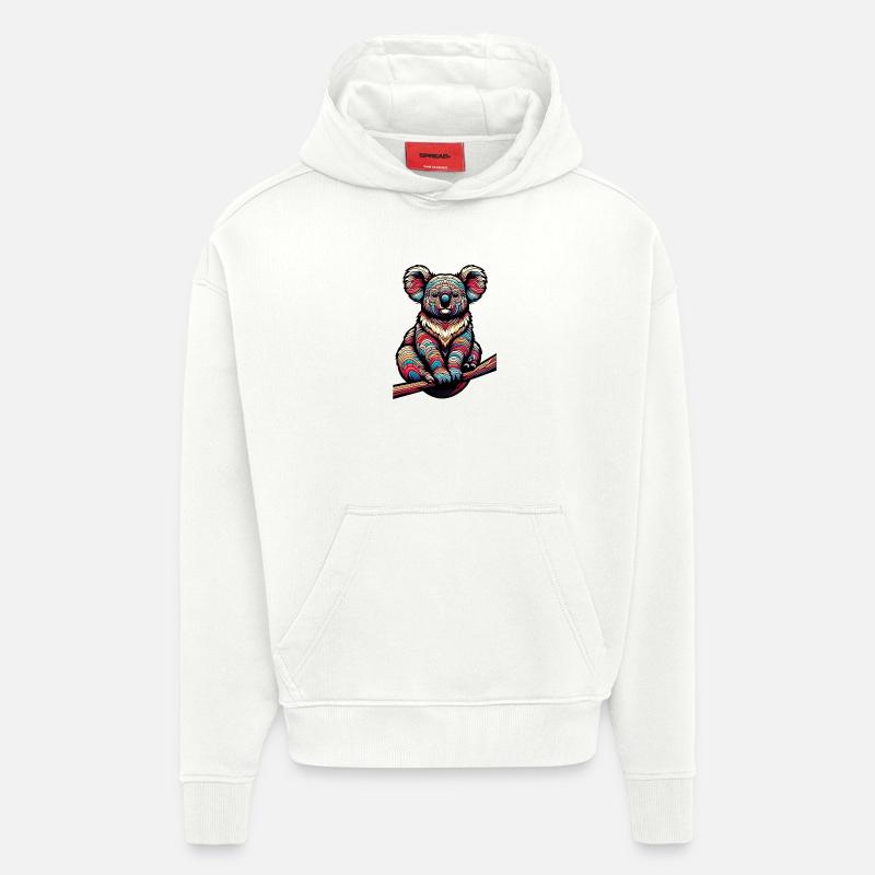 Koala - Sweat à capuche bio épais oversize fabriqué en UE - OFF WHITE