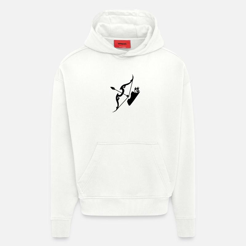 Schütze-Bogen mit Pfeilen - Hoodie- made by SPREAD  - OFF WHITE