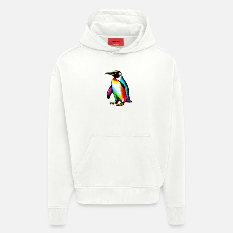 Pingouin - Sweat à capuche bio épais oversize fabriqué en UE - OFF WHITE