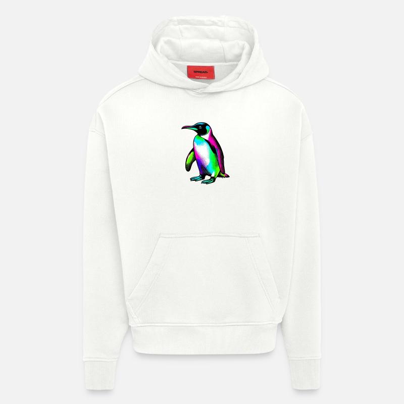 Pingouin - Sweat à capuche bio épais oversize fabriqué en UE - OFF WHITE