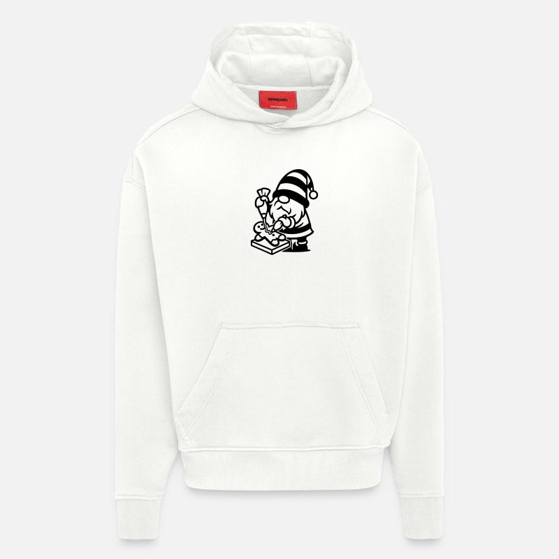 Gingerbread Baking Gnome - Hoodie- made by SPREAD  - OFF WHITE
