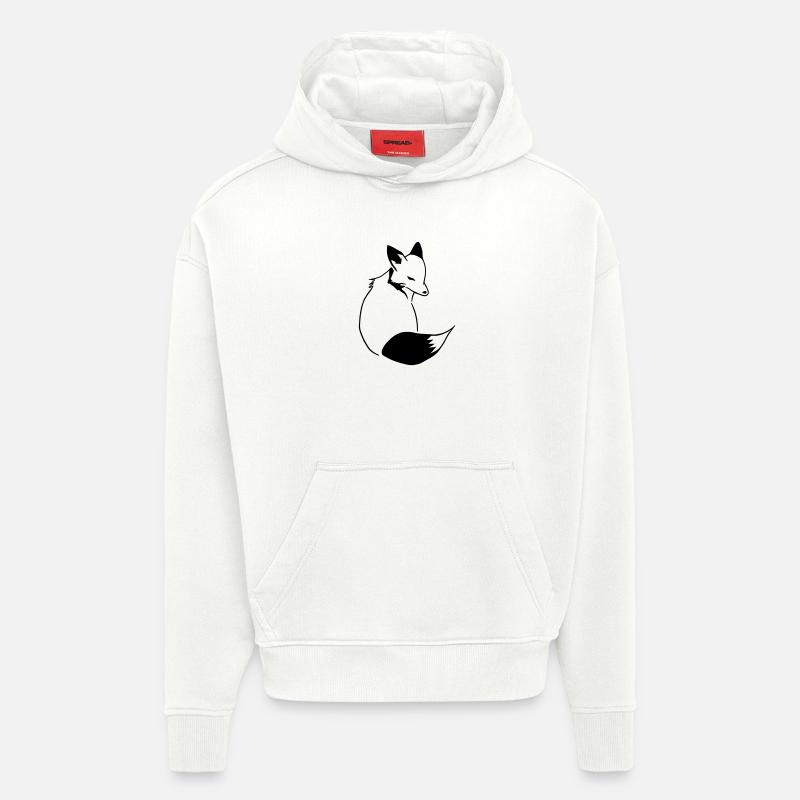 Fuchs Comic: Schlau, Foxy & Manga Style - Hoodie- made by SPREAD  - OFF WHITE