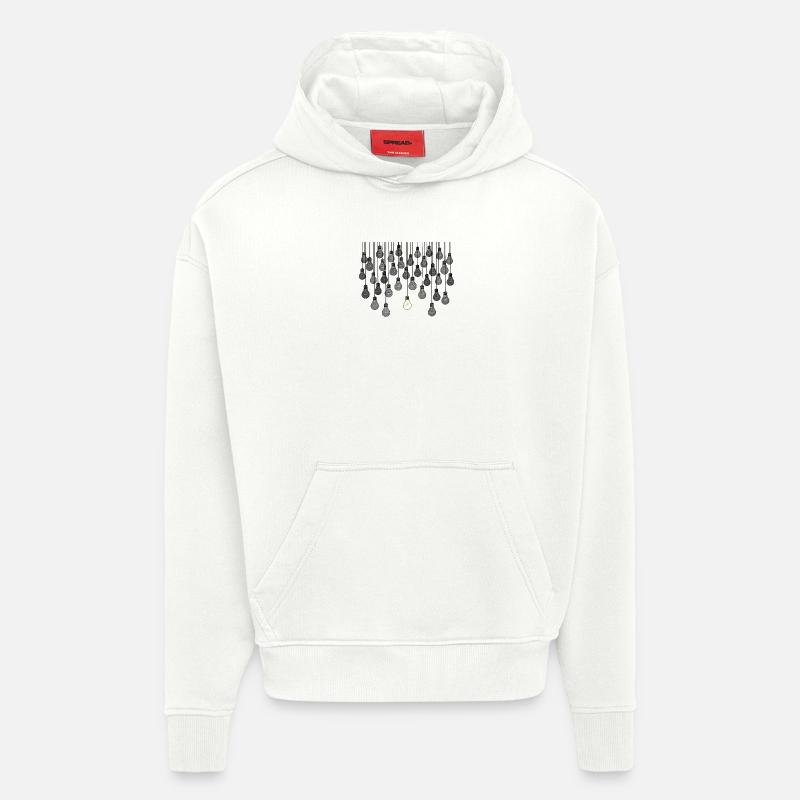 Graues Glühbirnen-Array mit einzigartiger Helligkeit - Hoodie- made by SPREAD  - OFF WHITE
