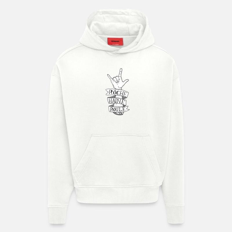 Traduction Approximative #2 - Sweat à capuche bio épais oversize fabriqué en UE - OFF WHITE