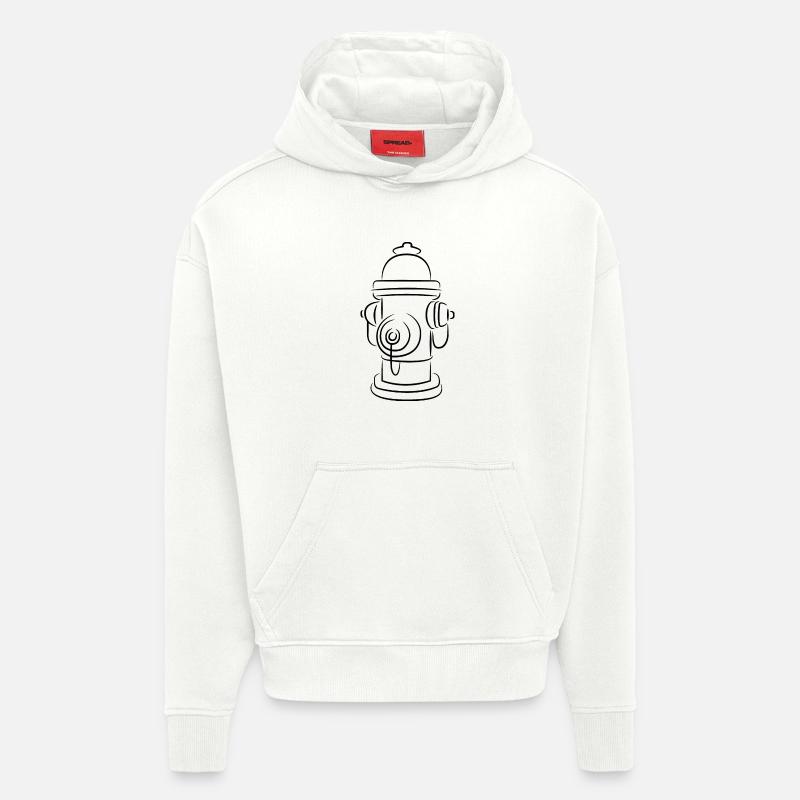 Sketch fire hydrant - Hoodie- made by SPREAD  - OFF WHITE