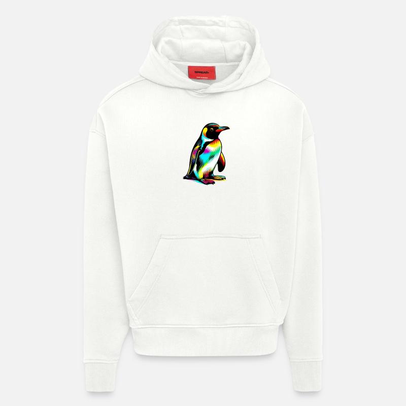 Pingouin - Sweat à capuche bio épais oversize fabriqué en UE - OFF WHITE