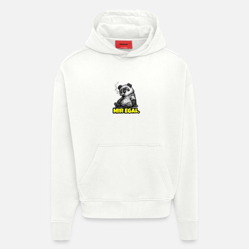 Mir egal. – Grumpy Bär (Sarkasmus Sketch) - Hoodie- made by SPREAD  - OFF WHITE