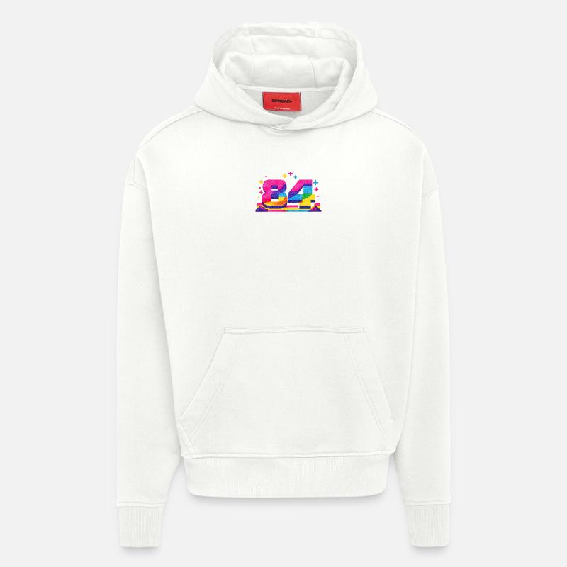 numero_84 - Sweat à capuche bio épais oversize fabriqué en UE - OFF WHITE