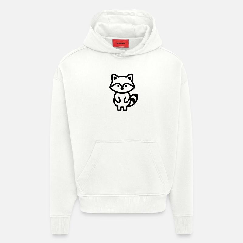 Waschbär - Hoodie- made by SPREAD - OFF WHITE