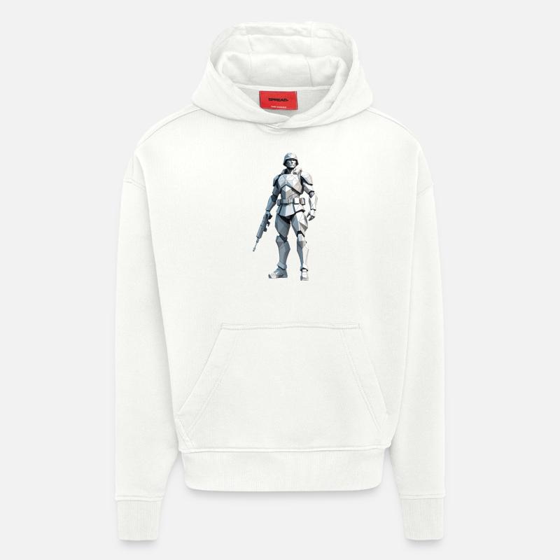 Soldat - Low Poly Army Design - Hoodie- made by SPREAD - OFF WHITE