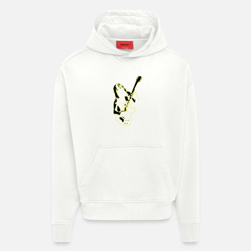 Rock' Roll, c’est la vie ✔ - Sweat à capuche bio épais oversize fabriqué en UE - OFF WHITE
