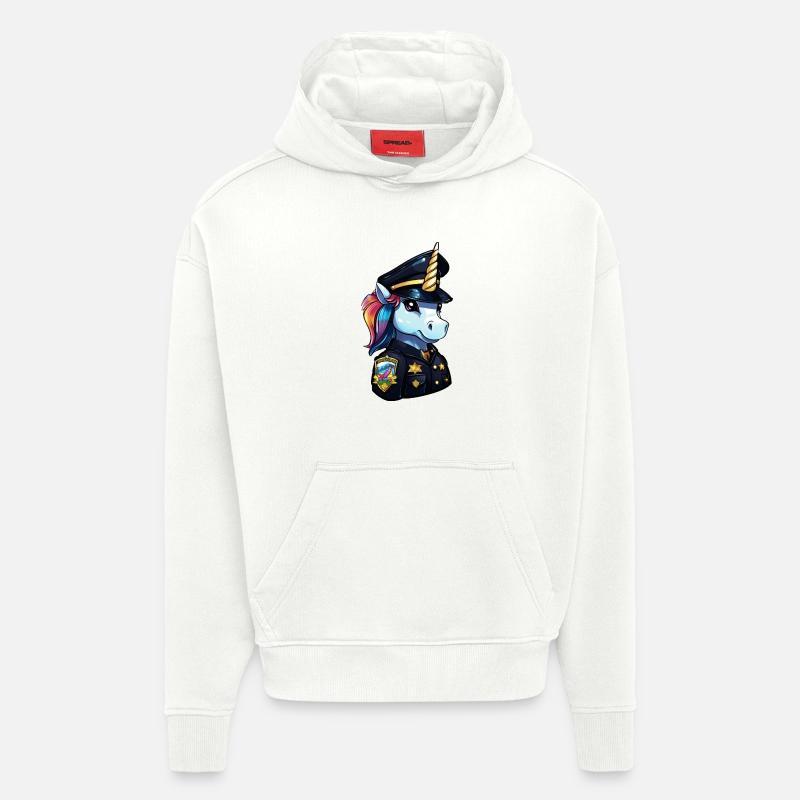 Einhorn Polizei - Hoodie- made by SPREAD  - OFF WHITE