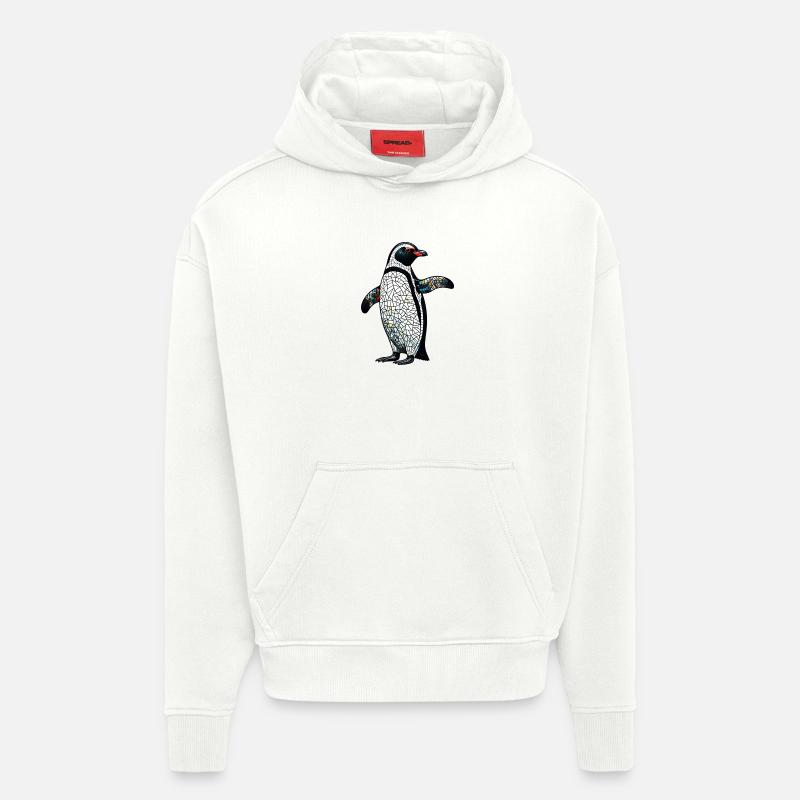 Pingouin - Sweat à capuche bio épais oversize fabriqué en UE - OFF WHITE