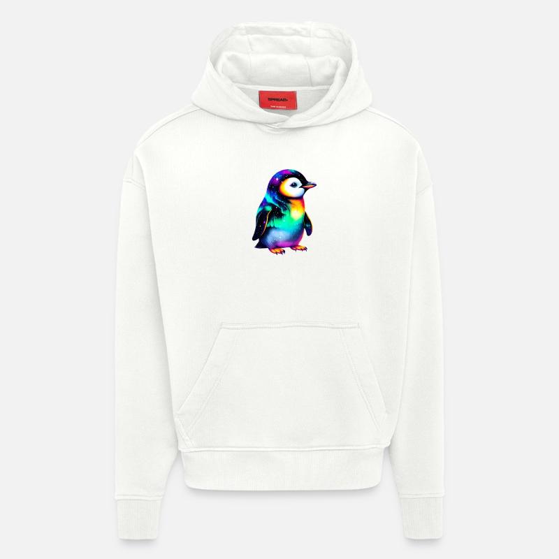 Pingouin - Sweat à capuche bio épais oversize fabriqué en UE - OFF WHITE