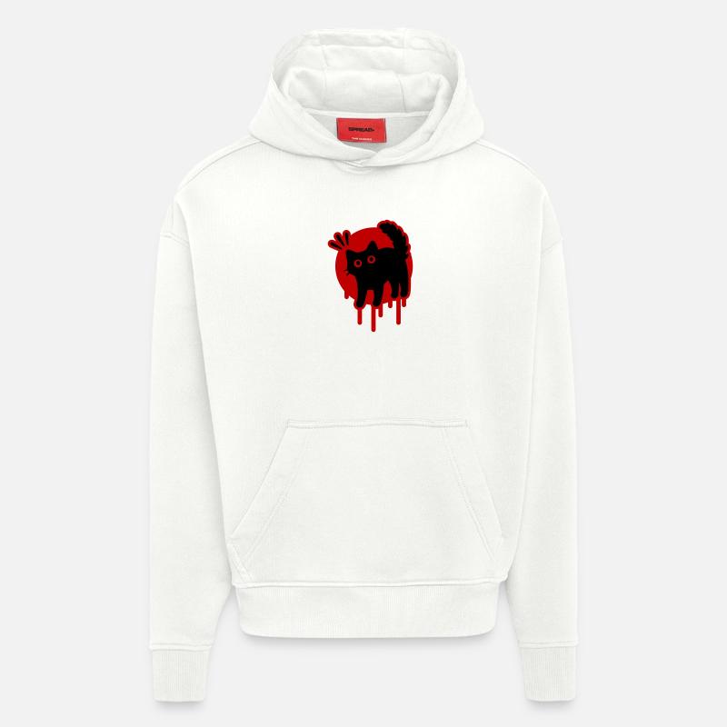 Chat Chat - Sweat à capuche bio épais oversize fabriqué en UE - OFF WHITE