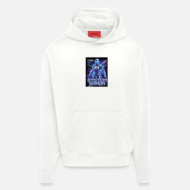 System Error Neon Cyborg - Hoodie- made by SPREAD  - OFF WHITE