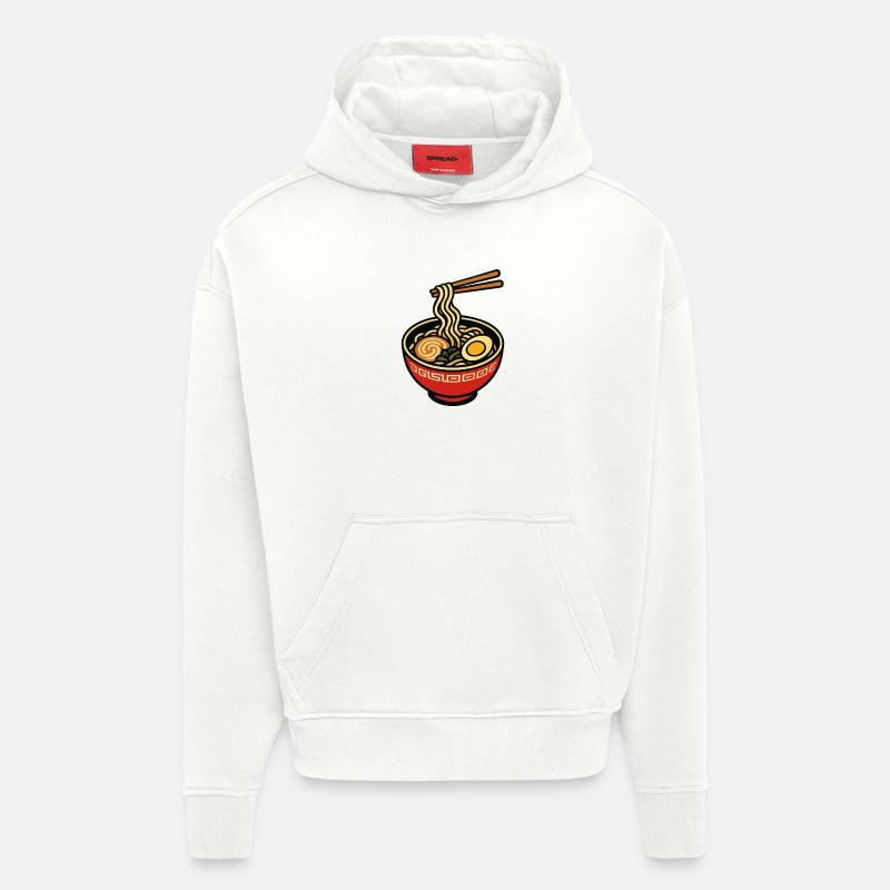 Ramen-Schüssel mit Essstäbchen - Hoodie- made by SPREAD  - OFF WHITE