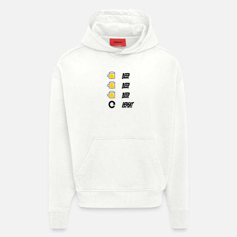 Bier Bier Bier Wiederholung - Hoodie- made by SPREAD  - OFF WHITE