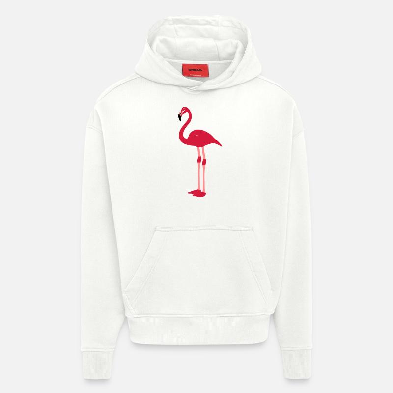 flamant - Sweat à capuche bio épais oversize fabriqué en UE - OFF WHITE