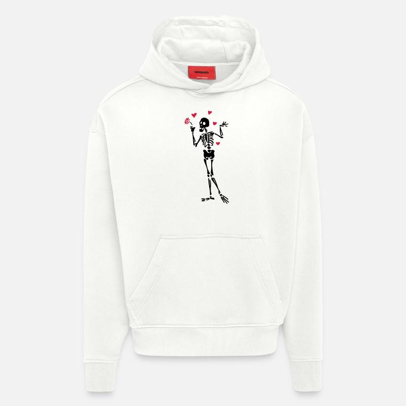 Courting Skeleton - Hoodie- made by SPREAD  - OFF WHITE