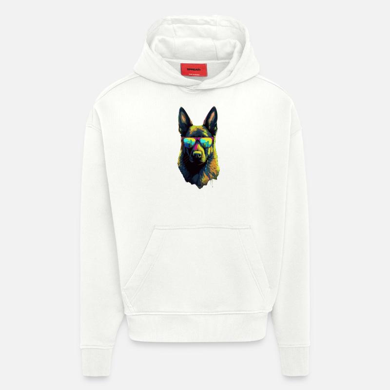Deutscher Schäferhund Hund Hunderasse - Hoodie- made by SPREAD  - OFF WHITE
