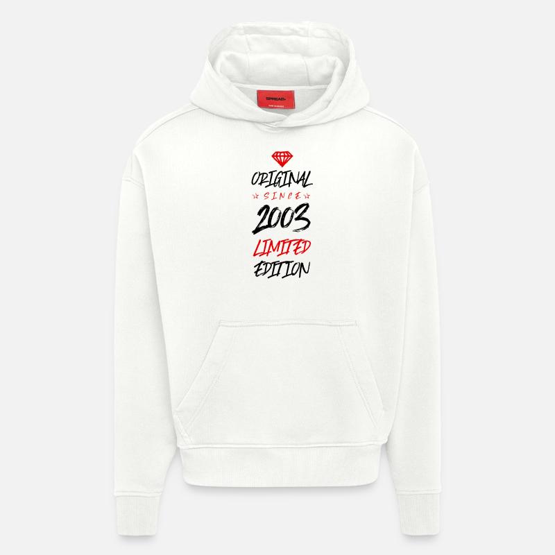 2003 Édition limitée - Sweat à capuche bio épais oversize fabriqué en UE - OFF WHITE