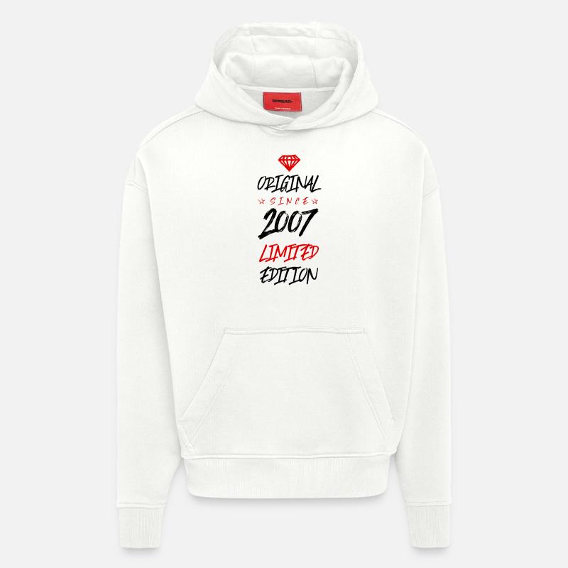 2007 Édition limitée - Sweat à capuche bio épais oversize fabriqué en UE - OFF WHITE