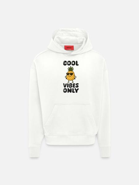 ananas comic - Hoodie- made by SPREAD - OFF WHITE