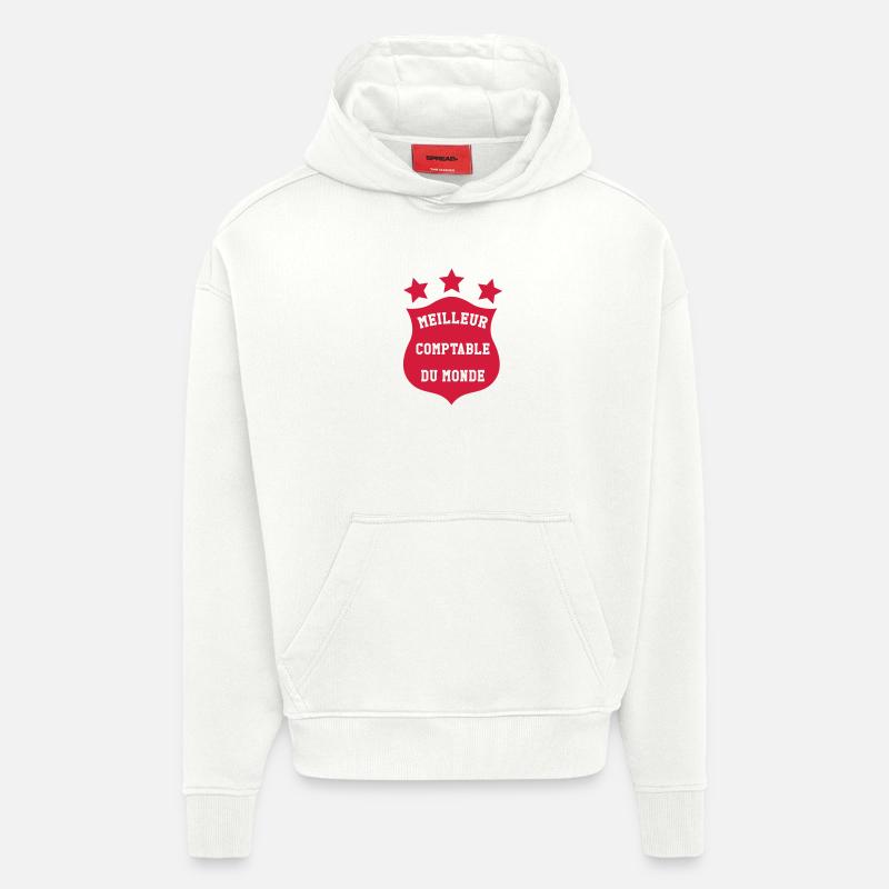 comptable / comptabilité / argent / Finance / Euro - Sweat à capuche bio épais oversize fabriqué en UE - OFF WHITE